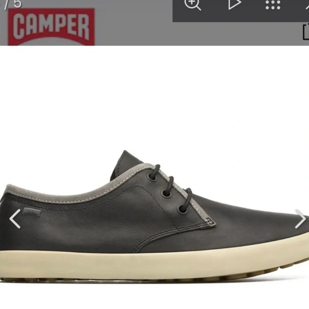 Camper Persuit Leather Tie Casual Black and Tan Men's Shoes Australia Sz 40 NWOB